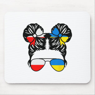 Tapis De Souris Fille moitié polonaise moitié ukrainienne Pologne