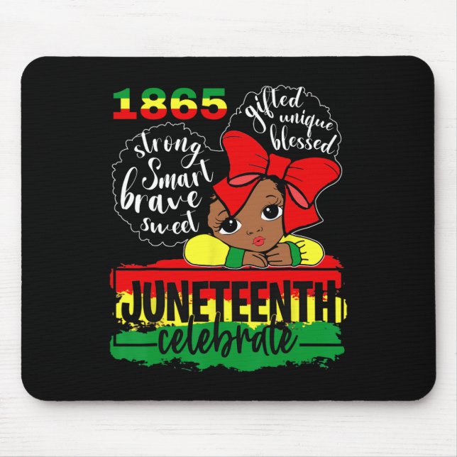 Tapis De Souris Fille noire 1865 Fête l'indépendance D (Devant)