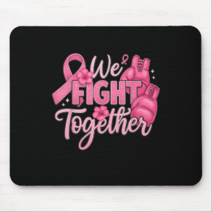 Tapis De Souris Fille Nous Combattons Ensemble Gants De Boxe Cance