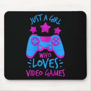 Tapis De Souris Fille Qui Aime Jeux Vidéo Jeu T Chemises Pour Fill