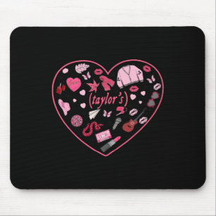 Tapis De Souris Fille Rétro Taylor Prénom Personnalisé Valentin