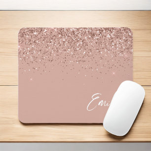 Tapis De Souris Fille Rose Gold - Blush Pink Parties scintillant M