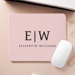 Tapis De Souris Fille rose rousse Vierge Script Monogramme Nom Mod<br><div class="desc">Monogramme rose Dusty Ajoutez Votre Propre Nom Mousepad (Pad Souris). Cela rend le cadeau parfait pour 16 ans,  mariage,  douche nuptiale,  anniversaire,  baby shower ou bachelorette pour quelqu'un qui aime le luxe glam et les styles chic.</div>