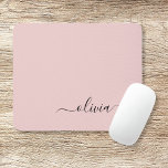 Tapis De Souris Fille rose rousse Vierge Script Monogramme Nom Mod<br><div class="desc">Monogramme rose Dusty Ajoutez Votre Propre Nom Mousepad (Pad Souris). Cela rend le cadeau parfait pour 16 ans,  mariage,  douche nuptiale,  anniversaire,  baby shower ou bachelorette pour quelqu'un qui aime le luxe glam et les styles chic.</div>