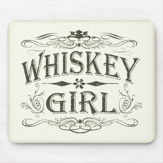 Tapis De Souris Fille rustique de whiskey (Devant)