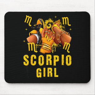 Tapis De Souris Fille Scorpion Anniversaire Femme Noire Talon Haut