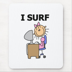 Tapis De Souris Fille surfant sur le Web