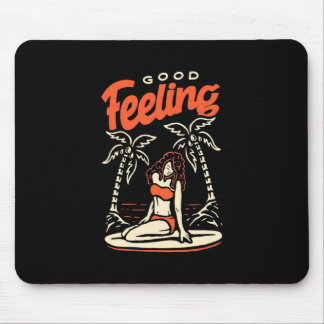 Tapis De Souris Fille surfeuse bonne ambiance
