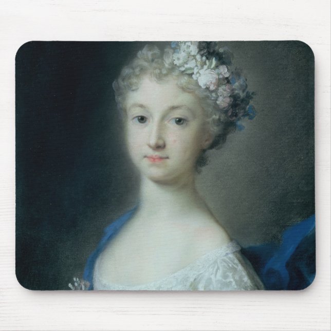 Tapis De Souris Fille tenant un singe (Devant)
