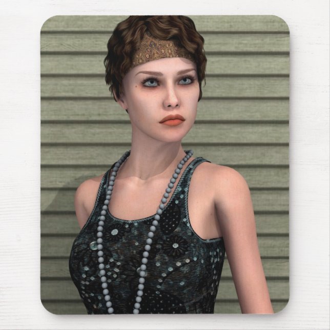 Tapis De Souris Fille Vintage (Devant)