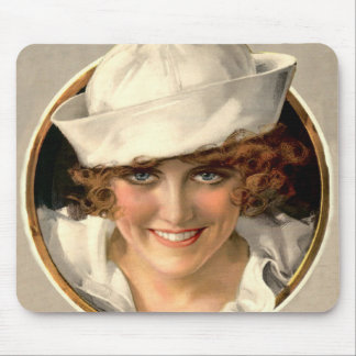 Tapis De Souris Fille vintage Mousepad de marin