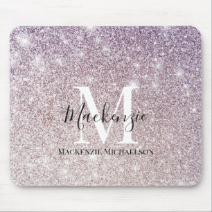 Tapis De Souris Fille violet rose ombre Parties scintillant Nom du