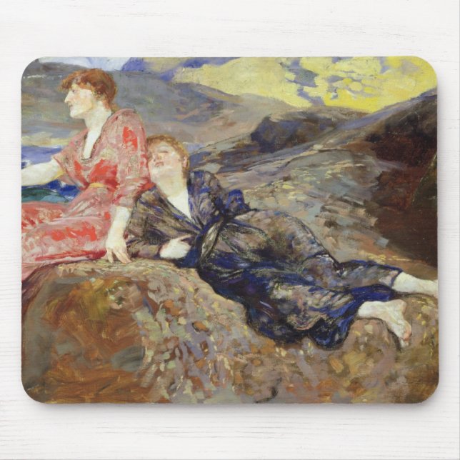 Tapis De Souris Filles sur le rivage, c.1884-85 (Devant)