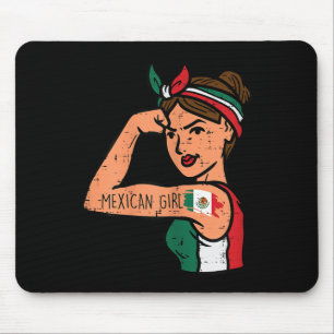 Tapis De Souris Fillette Mexicaine Mujer Rosie Riveter Cinco De Ma