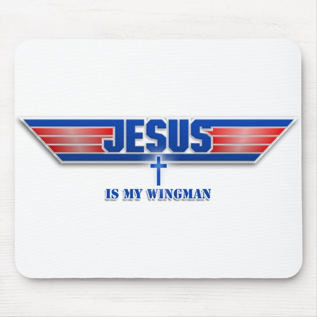 Tapis De Souris Film Mousepad de Wingman de Jésus-Christ de logo (Devant)