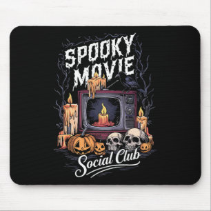 Tapis De Souris Film Social Club Vintage Tv Halloween Horreur Art