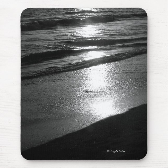 Tapis De Souris Fin de journée à Dog Beach B/W Mousepad (Devant)
