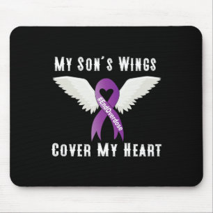 Tapis De Souris Fin de l'overdose Les ailes de mon fils couvrent m