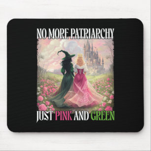 Tapis De Souris Fini le patriarcat juste rose vert sorcière Hallow