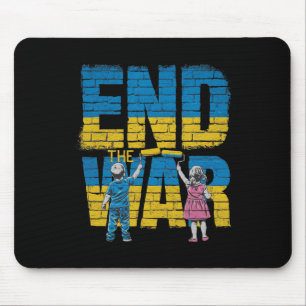 Tapis De Souris Finissez la guerre Graffiti Enfants Soutenez Zelen