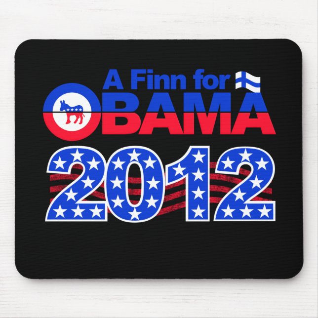 Tapis De Souris FINN POUR OBAMA 2012 mousepad (Devant)