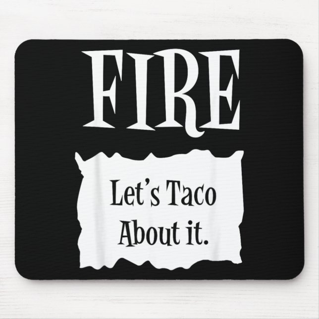 Tapis De Souris FIRE - Costume de taco Halloween Hot Packet (Devant)