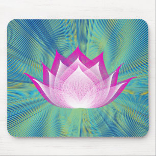 Tapis De Souris Fire Lotus Turquoise rose rose  vert Modèle