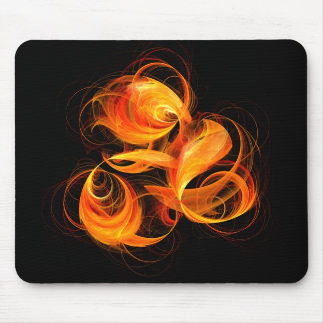 Tapis De Souris Fireball Abstract Art Mousepad (Devant)