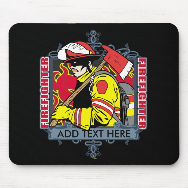 Tapis De Souris Firefirefighter fait sur commande (Devant)