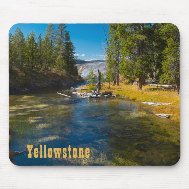 Tapis De Souris Firehole River Upper Geyser Basin Yellowstone (Devant)