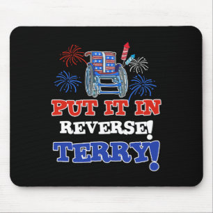 Tapis De Souris Fireworks Back Placez-Le Dans L'Inverse Terry Funn