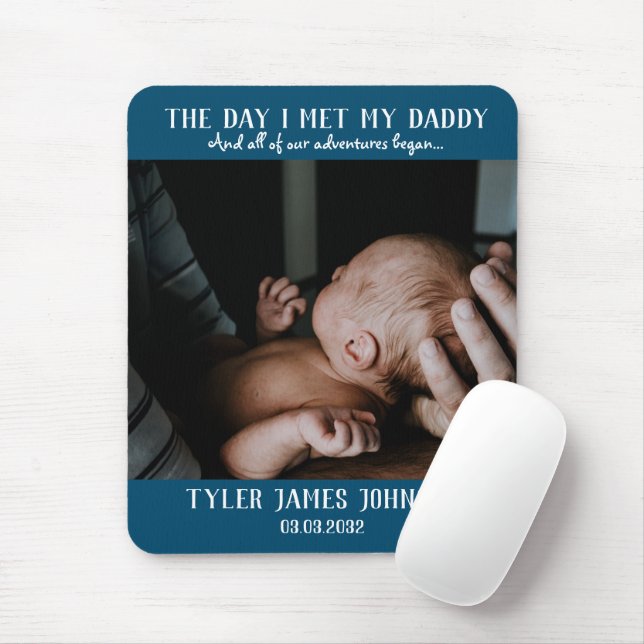 Tapis De Souris First Father's Day Photo Mouse Pad (Avec souris)