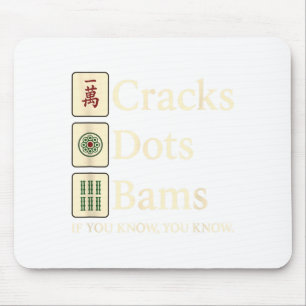Tapis De Souris Fissures points bams si connaissez mahjong mères r