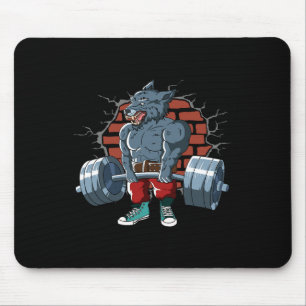 Tapis De Souris Fitness Alpha Wolf Faire Deadlift entraînement