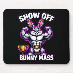 Tapis De Souris Fitness Bunny Bodybuilder Show Off Bunny M Funny R