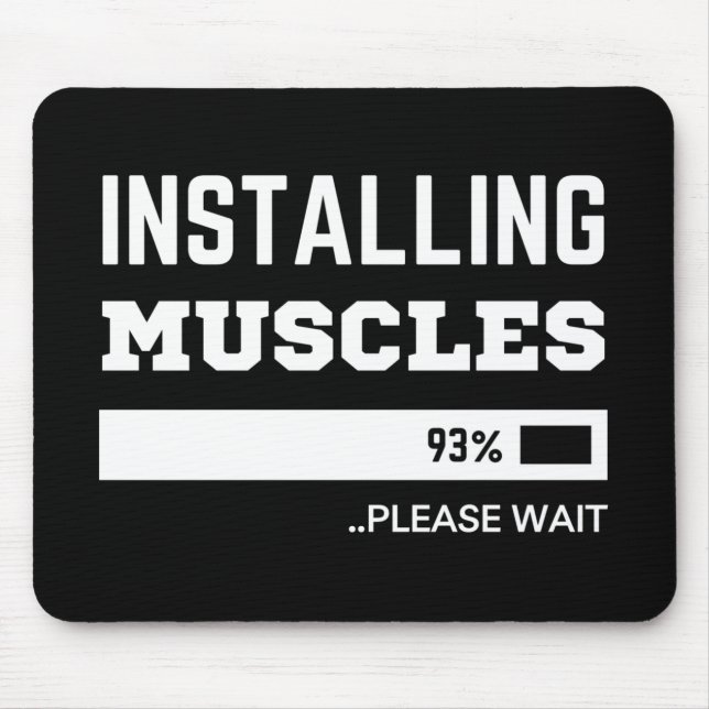 Tapis De Souris Fitness Funny Workout Installation des muscles (Devant)