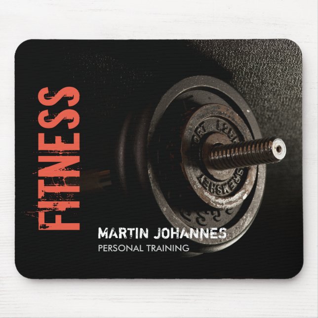 Tapis De Souris Fitness Personal Trainer Bodybuilding Modern Sharp (Devant)