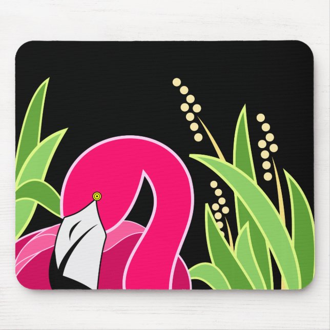 Tapis De Souris Flamant rose Abstrait (Devant)
