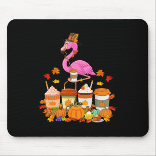Tapis De Souris Flamant rose d'action de grâce portant Casquette C