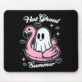 Tapis De Souris Flamant rose d'été de Hot Ghoul Ghost Summerween