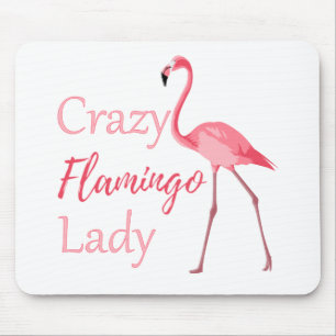 Tapis De Souris Flamant rose folle Lady Funny Flamant rose