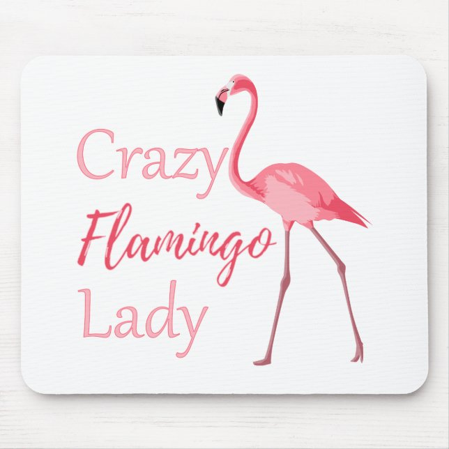 Tapis De Souris Flamant rose folle Lady Funny Flamant rose (Devant)