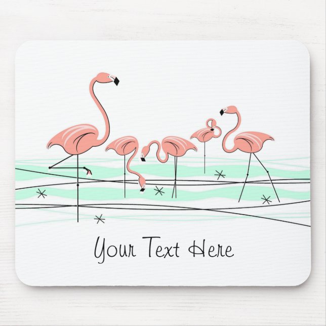 Tapis De Souris Flamant rose Ocean Group "Text" mousepad (Devant)