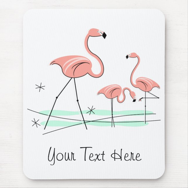 Tapis De Souris Flamant rose Ocean Trio 2 "Texte" mousepad (Devant)