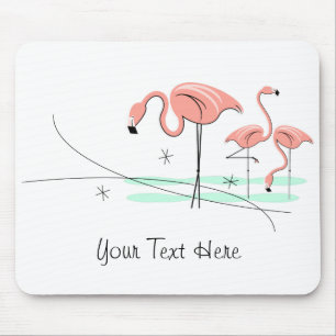 Tapis De Souris Flamant rose Ocean Trio 3 "Texte" mousepad
