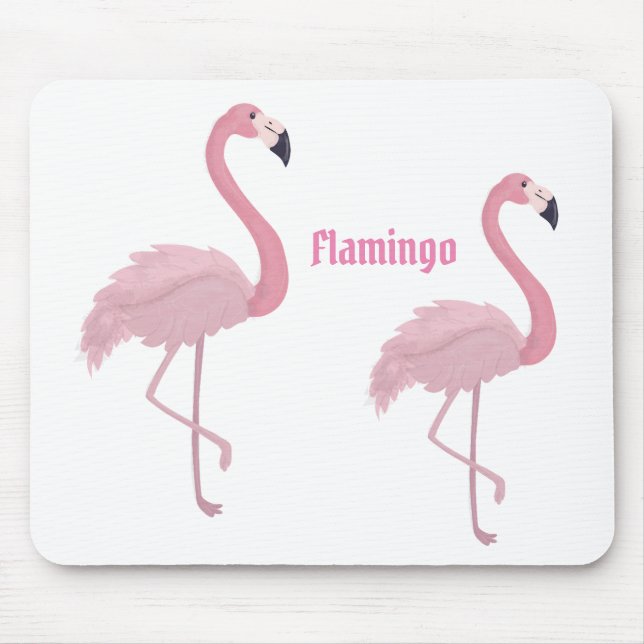Tapis De Souris Flamant rose rose (Devant)