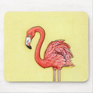 Tapis De Souris Flamant rose rose