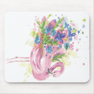 Tapis De Souris Flamant rose rose coloré Imprimer les amateurs d'a