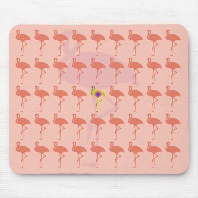 Tapis De Souris Flamant rose rose Mousepad (Devant)