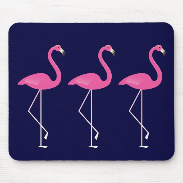 Tapis De Souris Flamant rose rose Mousepad (Devant)